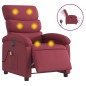 vidaXL Sillón de masaje reclinable eléctrico tela rojo tinto vidaXL Sillón de masaje reclinable eléctrico tela rojo tinto
