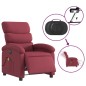 vidaXL Sillón de masaje reclinable eléctrico tela rojo tinto vidaXL Sillón de masaje reclinable eléctrico tela rojo tinto