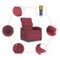 vidaXL Sillón de masaje reclinable eléctrico tela rojo tinto vidaXL Sillón de masaje reclinable eléctrico tela rojo tinto