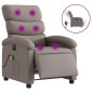 vidaXL Sillón reclinable de masaje eléctrico tela gris taupe vidaXL Sillón reclinable de masaje eléctrico tela gris taupe