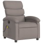 vidaXL Sillón reclinable de masaje eléctrico tela gris taupe vidaXL Sillón reclinable de masaje eléctrico tela gris taupe
