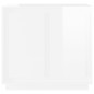 vidaXL Aparador de madera contrachapada blanco brillante 80x34x75 cm vidaXL Aparador de madera contrachapada blanco brillante 80x34x75 cm