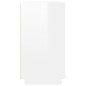 vidaXL Aparador de madera contrachapada blanco brillante 80x34x75 cm vidaXL Aparador de madera contrachapada blanco brillante 80x34x75 cm