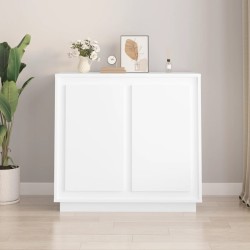 vidaXL Aparador de madera contrachapada blanco 80x34x75 cm