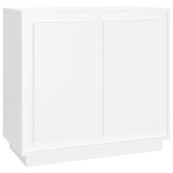 vidaXL Aparador de madera contrachapada blanco 80x34x75 cm