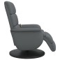vidaXL Sillón reclinable de masaje con reposapiés cuero sintético gris vidaXL Sillón reclinable de masaje con reposapiés cuero sintético gris