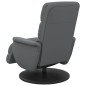 vidaXL Sillón reclinable de masaje con reposapiés cuero sintético gris vidaXL Sillón reclinable de masaje con reposapiés cuero sintético gris