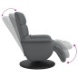 vidaXL Sillón reclinable de masaje con reposapiés cuero sintético gris vidaXL Sillón reclinable de masaje con reposapiés cuero sintético gris