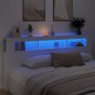 vidaXL Cabecero con LED madera de ingeniería blanco 220x18,5x103,5 cm vidaXL Cabecero con LED madera de ingeniería blanco 220x18,5x103,5 cm