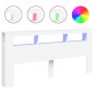 vidaXL Cabecero con LED madera de ingeniería blanco 220x18,5x103,5 cm vidaXL Cabecero con LED madera de ingeniería blanco 220x18,5x103,5 cm