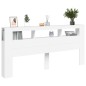 vidaXL Cabecero con LED madera de ingeniería blanco 220x18,5x103,5 cm vidaXL Cabecero con LED madera de ingeniería blanco 220x18,5x103,5 cm