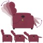 vidaXL Sillón reclinable de masaje eléctrico terciopelo rojo tinto vidaXL Sillón reclinable de masaje eléctrico terciopelo rojo tinto
