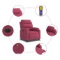 vidaXL Sillón reclinable de masaje eléctrico terciopelo rojo tinto vidaXL Sillón reclinable de masaje eléctrico terciopelo rojo tinto