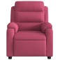 vidaXL Sillón reclinable de masaje eléctrico terciopelo rojo tinto vidaXL Sillón reclinable de masaje eléctrico terciopelo rojo tinto