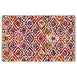 vidaXL Alfombra lavable antideslizante multicolor 190x300 cm