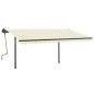 vidaXL Toldo automático con LED y sensor de viento color crema 5x3,5 m vidaXL Toldo automático con LED y sensor de viento color crema 5x3,5 m