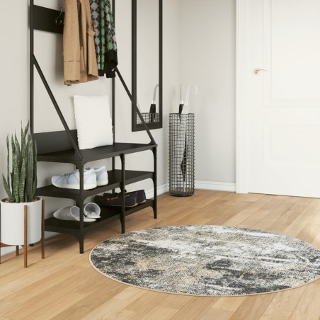 vidaXL Alfombra lavable antideslizante multicolor Ø 120 cm