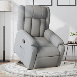 vidaXL Sillón reclinable elevable de tela gris claro