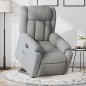 vidaXL Sillón reclinable elevable de tela gris claro vidaXL Sillón reclinable elevable de tela gris claro