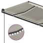 vidaXL Toldo automático con LED y sensor de viento color crema 5x3,5 m vidaXL Toldo automático con LED y sensor de viento color crema 5x3,5 m