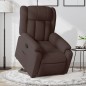 vidaXL Sillón reclinable elevable tela marrón oscuro vidaXL Sillón reclinable elevable tela marrón oscuro