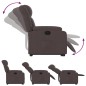 vidaXL Sillón reclinable elevable tela marrón oscuro vidaXL Sillón reclinable elevable tela marrón oscuro