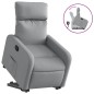 vidaXL Sillón reclinable elevable de tela gris claro vidaXL Sillón reclinable elevable de tela gris claro