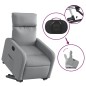 vidaXL Sillón reclinable elevable de tela gris claro vidaXL Sillón reclinable elevable de tela gris claro
