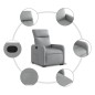 vidaXL Sillón reclinable elevable de tela gris claro vidaXL Sillón reclinable elevable de tela gris claro