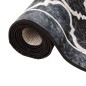 vidaXL Alfombra lavable antideslizante negro y blanco 160x230 cm vidaXL Alfombra lavable antideslizante negro y blanco 160x230 cm