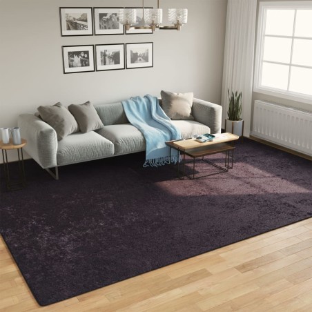 vidaXL Alfombra lavable antideslizante gris antracita 400x300 cm