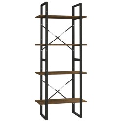 vidaXL Estantería contrachapada 4 niveles roble marrón 60x30x140 cm