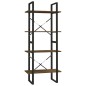 vidaXL Estantería contrachapada 4 niveles roble marrón 60x30x140 cm