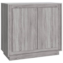 vidaXL Aparador de madera contrachapada gris Sonoma 80x34x75 cm