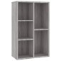 vidaXL Estantería/Aparador madera contrachapada gris Sonoma 50x25x80cm