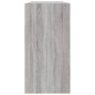 vidaXL Estantería/Aparador madera contrachapada gris Sonoma 50x25x80cm
