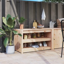 vidaXL Mueble de cocina de exterior madera maciza de pino 106x55x64 cm