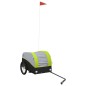 vidaXL Remolque para bicicleta hierro negro y verde 30 kg vidaXL Remolque para bicicleta hierro negro y verde 30 kg