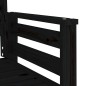 vidaXL Banco de jardín con mesa 2 plazas madera maciza de pino negro vidaXL Banco de jardín con mesa 2 plazas madera maciza de pino negro