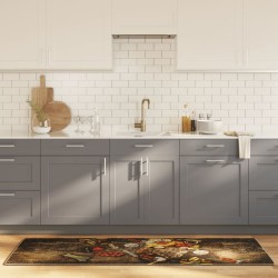 vidaXL Alfombra de cocina lavable antideslizante multicolor 60x180 cm