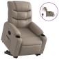 vidaXL Sillón elevable eléctrico cuero artificial capuchino vidaXL Sillón elevable eléctrico cuero artificial capuchino