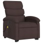 vidaXL Silla de masaje reclinable de pie de tela marrón oscuro vidaXL Silla de masaje reclinable de pie de tela marrón oscuro