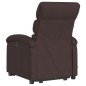 vidaXL Silla de masaje reclinable de pie de tela marrón oscuro vidaXL Silla de masaje reclinable de pie de tela marrón oscuro