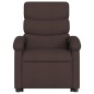 vidaXL Silla de masaje reclinable de pie de tela marrón oscuro vidaXL Silla de masaje reclinable de pie de tela marrón oscuro