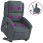 vidaXL Sillón reclinable de masaje elevable terciopelo gris oscuro vidaXL Sillón reclinable de masaje elevable terciopelo gris oscuro
