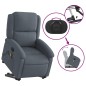 vidaXL Sillón reclinable de masaje elevable terciopelo gris oscuro vidaXL Sillón reclinable de masaje elevable terciopelo gris oscuro