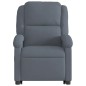 vidaXL Sillón reclinable de masaje elevable terciopelo gris oscuro vidaXL Sillón reclinable de masaje elevable terciopelo gris oscuro