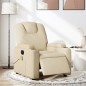 vidaXL Sillón reclinable de masaje eléctrico tela color crema vidaXL Sillón reclinable de masaje eléctrico tela color crema
