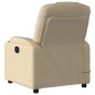 vidaXL Sillón reclinable de masaje eléctrico tela color crema vidaXL Sillón reclinable de masaje eléctrico tela color crema