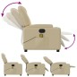 vidaXL Sillón reclinable de masaje eléctrico tela color crema vidaXL Sillón reclinable de masaje eléctrico tela color crema